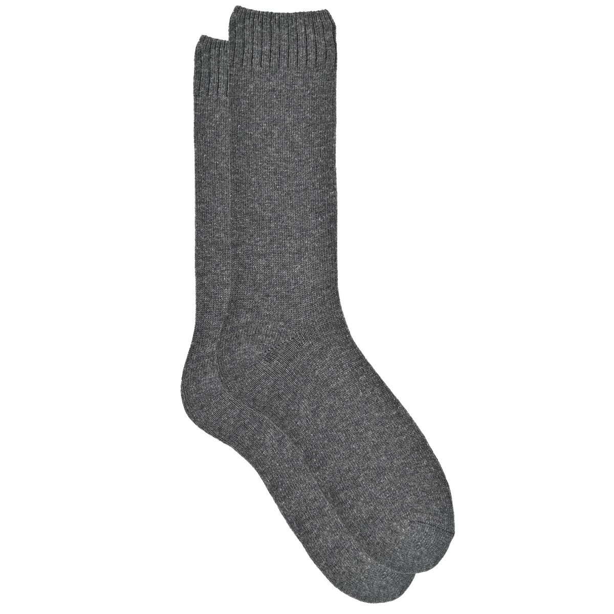 Cashmere silk 2-ply jersey crew sock, Mr. Matulle in Midnight, dense knit for warmth and structure.